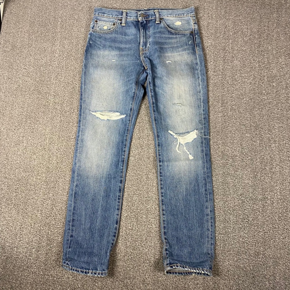 Levi's 511 Distressed Jeans W32 L32 Blue Distressed Ripped Denim 4100277347